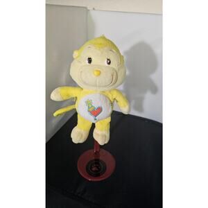 2004 Care Bear Cousins Yellow Playful Heart Monkey Plush C1